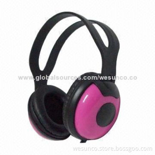 Multimedia headphone with mic and RoHS materials, comfortable use for PC and mobiles